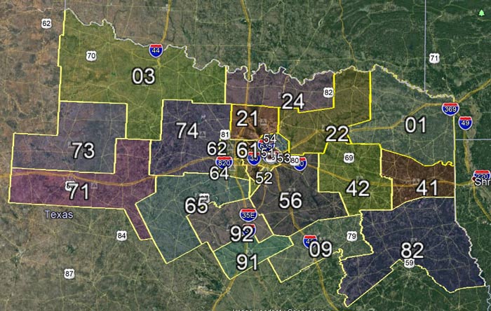 NETA65 English Districts Map